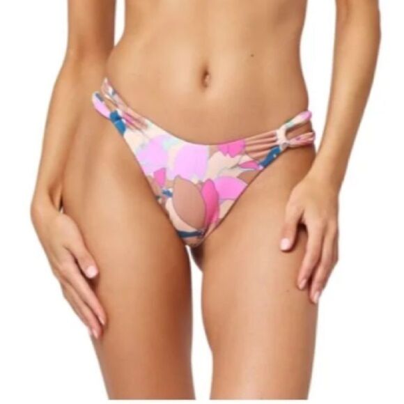 NWT New L*Space Women's Jagger Sundazed Floral Bikini Swim Bottoms Small Beach - Picture 1 of 11